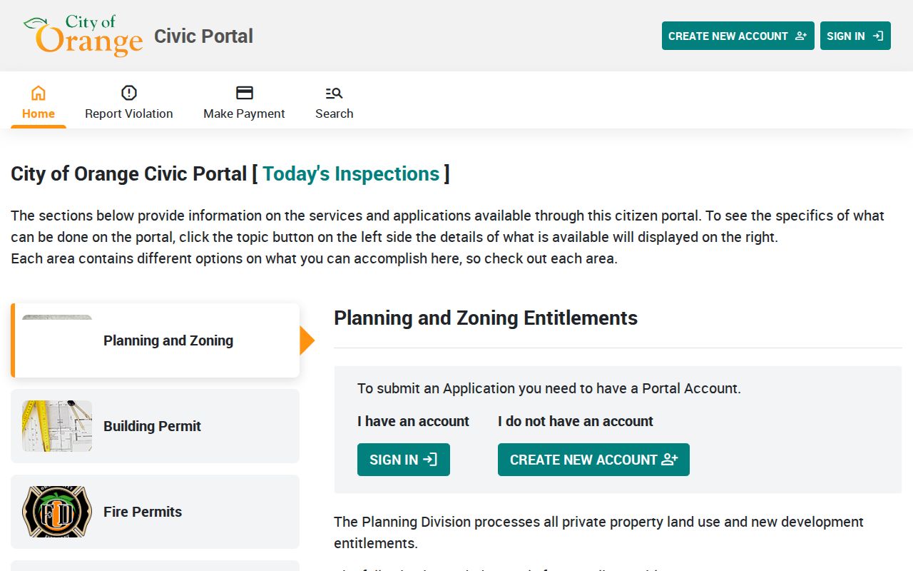 Orange people search permit and property history portal