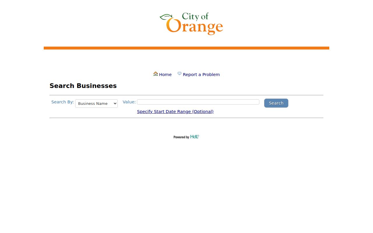 Orange people search business owner license fields