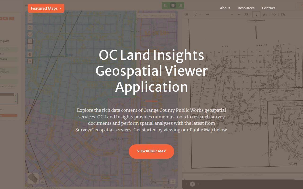 Orange public records OC Land Insights parcel and survey application